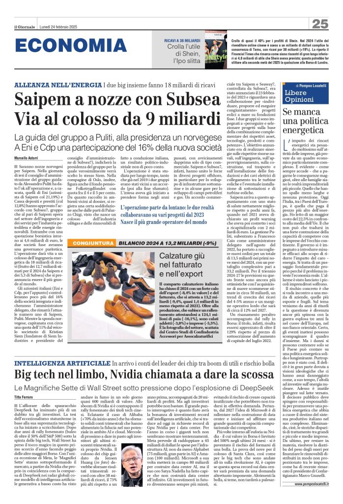 Se manca una politica energetica
