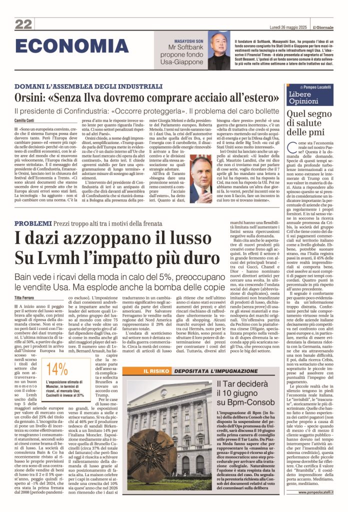 Quel segno di salute delle pmi